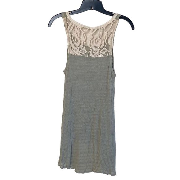 Bowie Vintage High Low Lace Rosettes Portrait Detail Tank Top Sz L - Picture 13 of 15